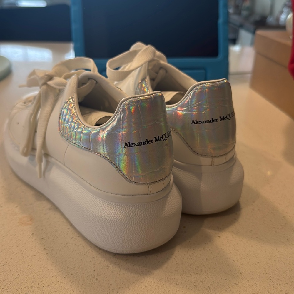 Authentic Alexander McQueen women’s White Sneakers size 6.5